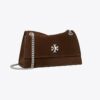 Mini Kira Turnlock Suede Shoulder Bag