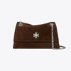 Mini Kira Turnlock Suede Shoulder Bag
