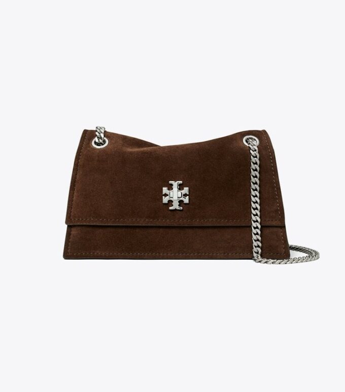 Mini Kira Turnlock Suede Shoulder Bag