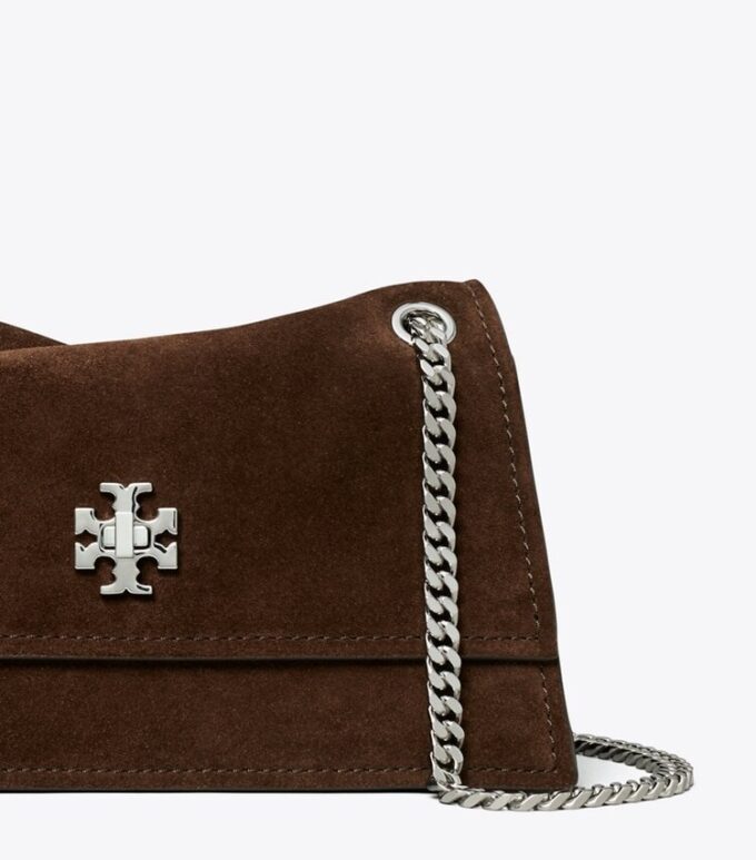 Mini Kira Turnlock Suede Shoulder Bag