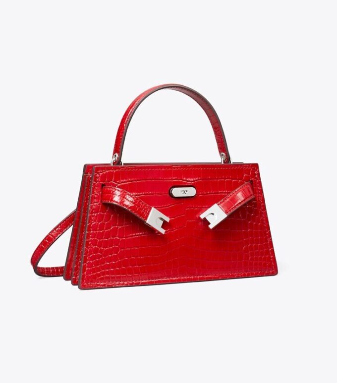 Mini Lee Radziwill Croc-Embossed Top-Handle Bag Mini Lee Radziwill Croc-Embossed Top-Handle Bag