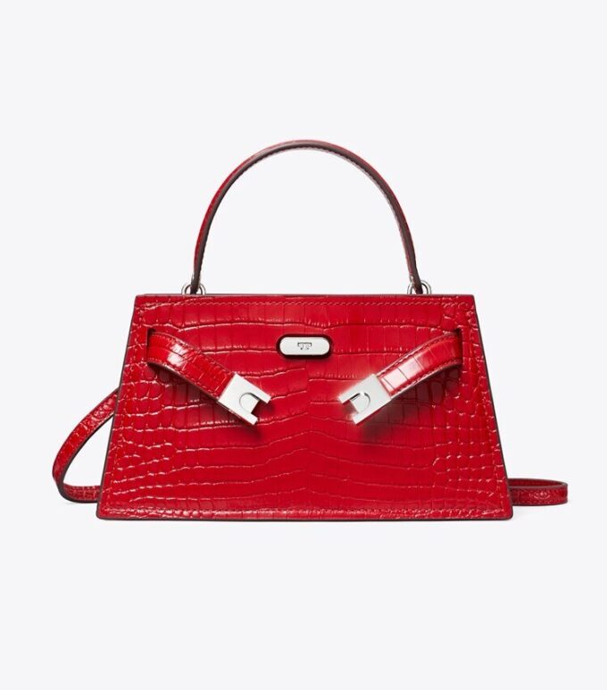 Mini Lee Radziwill Croc-Embossed Top-Handle Bag Mini Lee Radziwill Croc-Embossed Top-Handle Bag