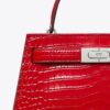 Mini Lee Radziwill Croc-Embossed Top-Handle Bag Mini Lee Radziwill Croc-Embossed Top-Handle Bag