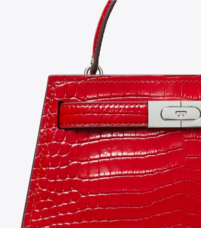 Mini Lee Radziwill Croc-Embossed Top-Handle Bag Mini Lee Radziwill Croc-Embossed Top-Handle Bag