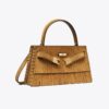 Mini Lee Radziwill Suede Fringe Top-Handle Bag