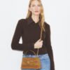 Mini Lee Radziwill Suede Fringe Top-Handle Bag