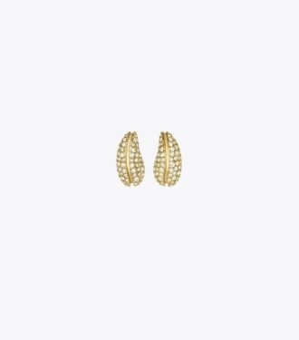 Mini Pierced Pavé Earrings