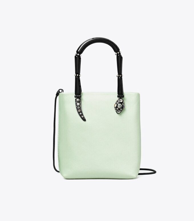 Mini Satin Snake Handle Tote