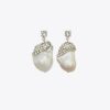 Moondance Crystal And Pearl Drop Earrings