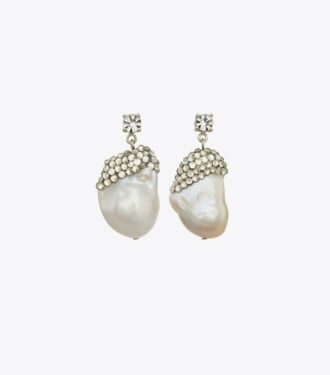Moondance Crystal And Pearl Drop Earrings Moondance Crystal And Pearl Drop Earrings