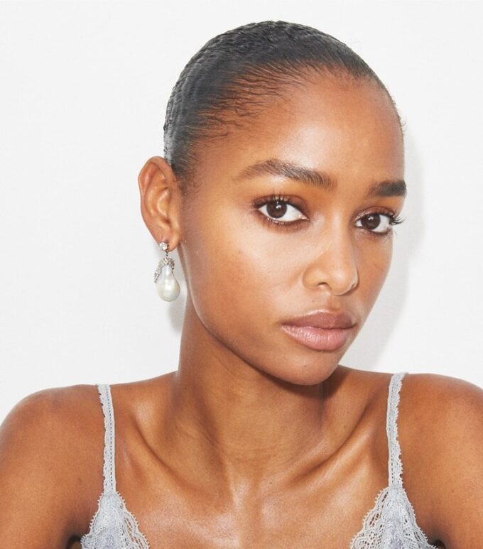Moondance Crystal And Pearl Drop Earrings