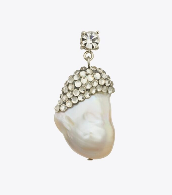 Moondance Crystal And Pearl Drop Earrings