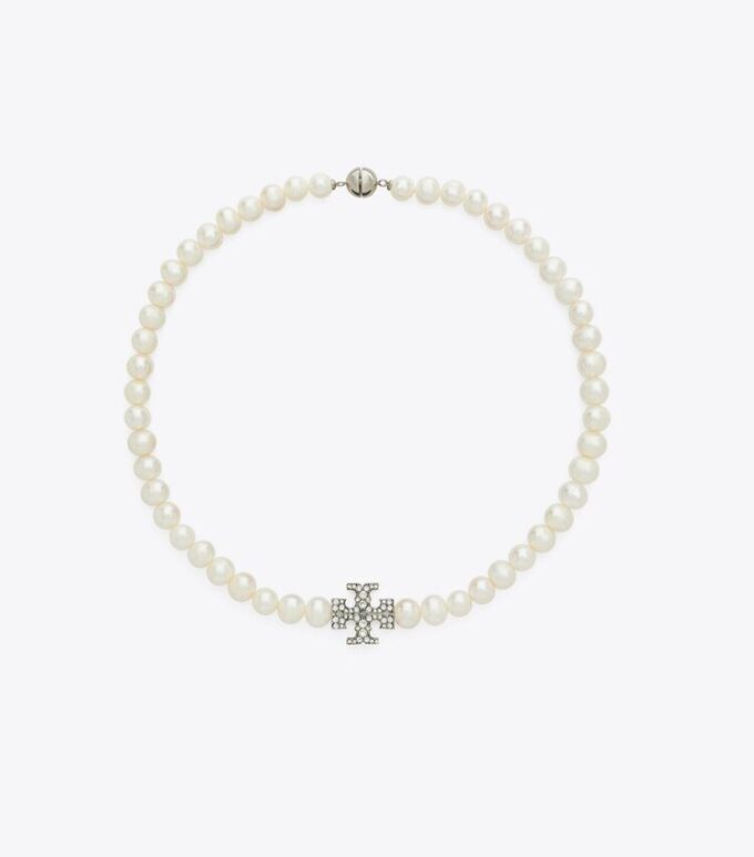 Moondance Pearl And Pavé Necklace
