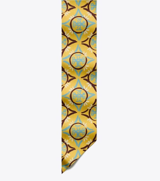 Mosaic Monogram Double-Sided Silk Ribbon Tie Mosaic Monogram Double-Sided Silk Ribbon Tie