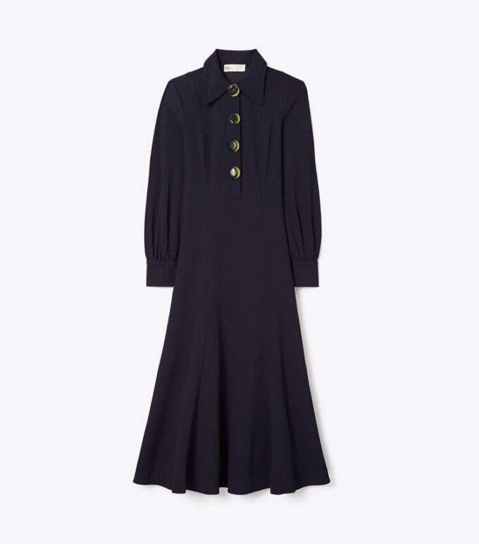 Multi-Button Crepe Shirtdress Multi-Button Crepe Shirtdress