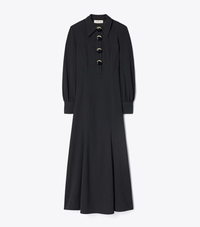 Multi-Button Crepe Shirtdress Multi-Button Crepe Shirtdress