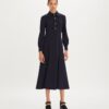 Multi-Button Crepe Shirtdress Multi-Button Crepe Shirtdress