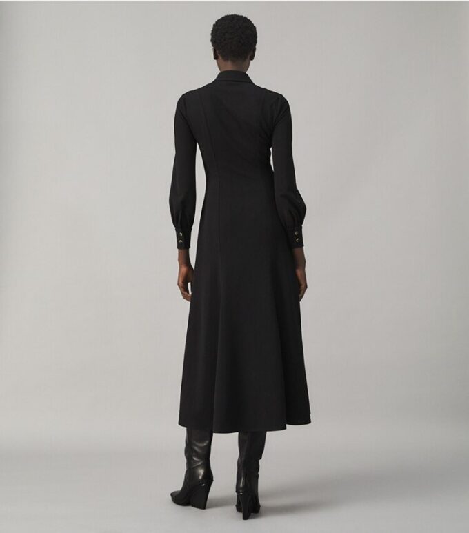 Multi-Button Crepe Shirtdress Multi-Button Crepe Shirtdress