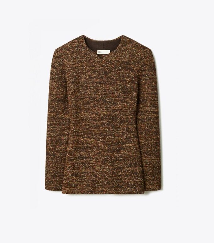Nylon And Viscose Marled Sweater Nylon And Viscose Marled Sweater