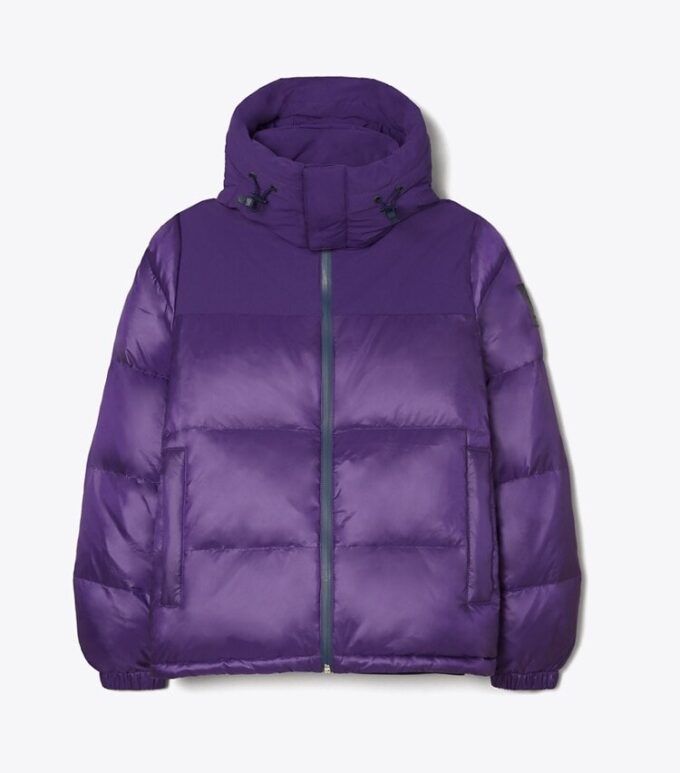 Nylon Contrast Hooded Down Puffer Nylon Contrast Hooded Down Puffer