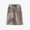 Overprinted Deconstructed Denim Skirt Overprinted Deconstructed Denim Skirt