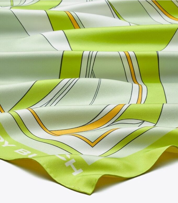 Oversized Twisty Floral Silk Square Scarf