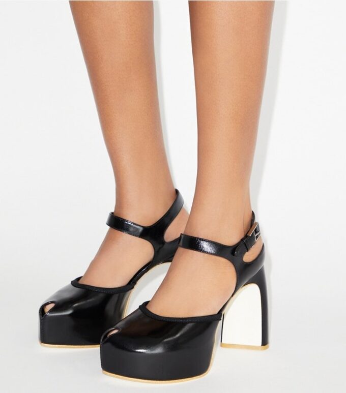 Peep-Toe Platform Sandal