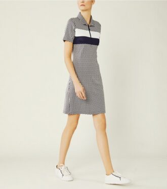 Performance Jacquard Color-Block Dress