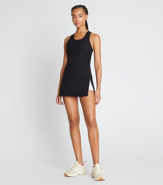 Performance Jersey Side-Slit Tennis Dress