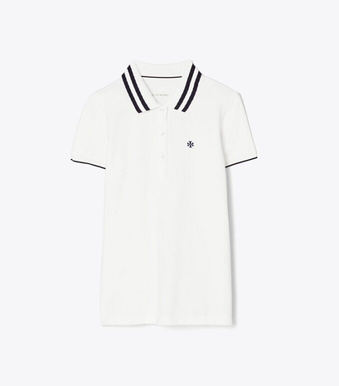 Performance Piqué Pleated Collar Polo