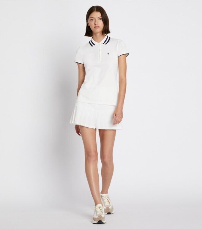 Performance Piqué Pleated Collar Polo
