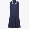 Performance Pleated Collar Golf Dress