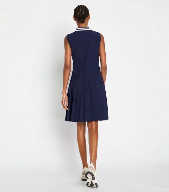 Performance Pleated Collar Golf Dress