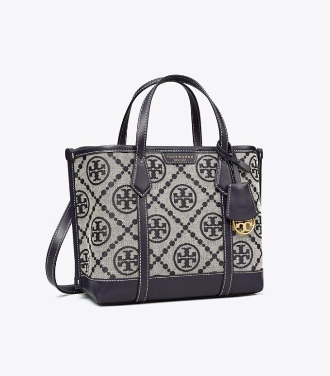 Perry T Monogram Small Triple-Compartment Tote Perry T Monogram Small Triple-Compartment Tote
