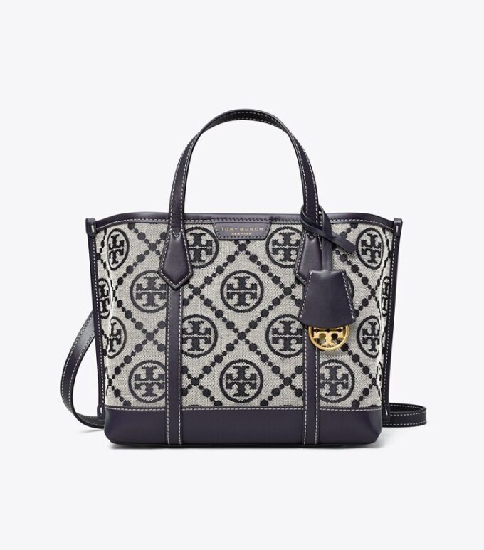 Perry T Monogram Small Triple-Compartment Tote Perry T Monogram Small Triple-Compartment Tote