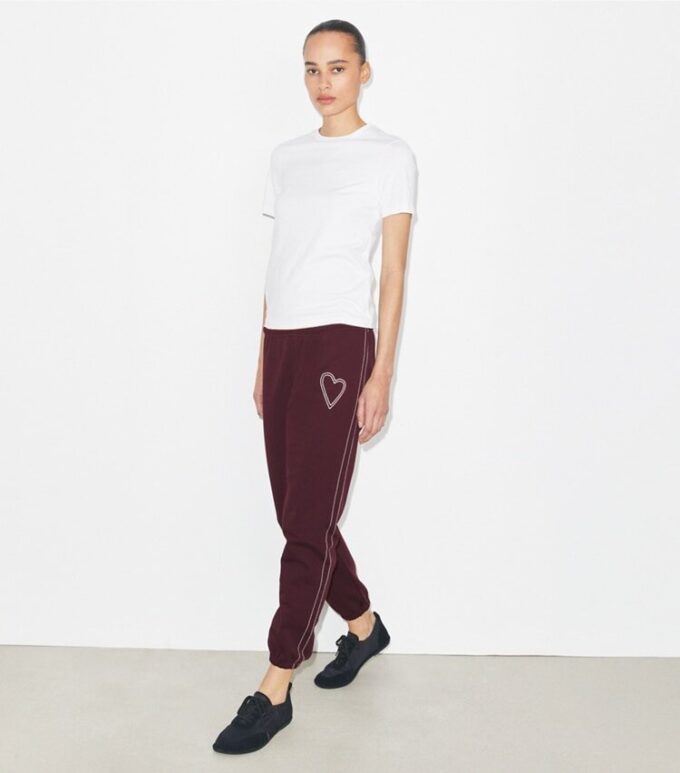 Pick Stitch Heart French Terry Sweatpant