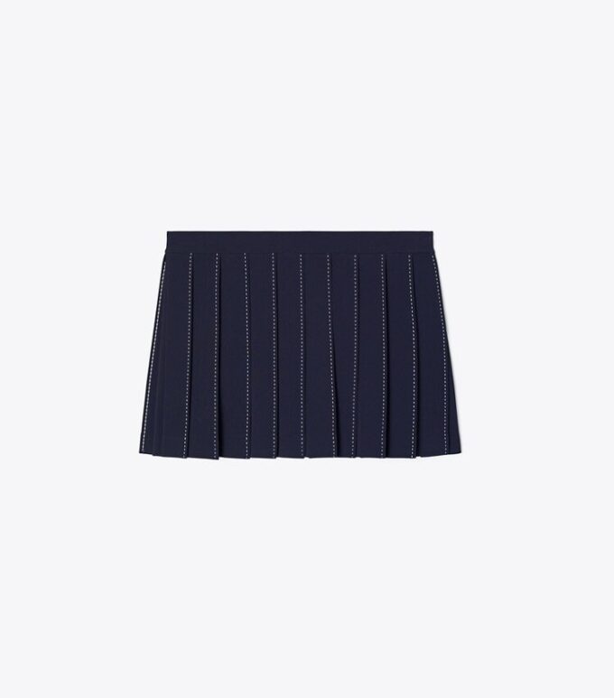 Pick Stitch Pleated Skirt