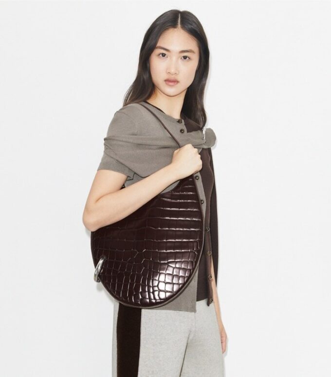Pierced Croc-Embossed Bag Pierced Croc-Embossed Bag