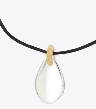 Pierced Large Pendant Necklace