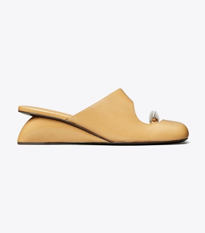 Pierced Mule Wedge