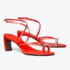 Pierced Multi-Strap Heeled Sandal