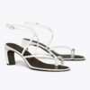 Pierced Multi-Strap Heeled Sandal