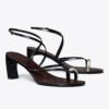 Pierced Multi-Strap Heeled Sandal