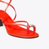 Pierced Multi-Strap Heeled Sandal