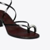 Pierced Multi-Strap Heeled Sandal