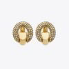 Pierced Pavé Hoop Earrings