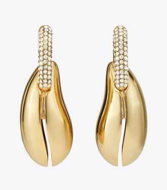 Pierced Pavé Hoop Earrings