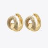 Pierced Pavé Hoop Earrings