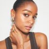 Pierced Pavé Hoop Earrings