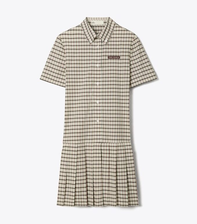 Plaid Drop-Waist Pleated Golf Dress Plaid Drop-Waist Pleated Golf Dress